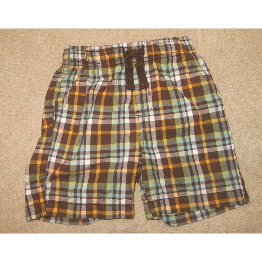 Gymboree Outlet Brown Plaid Shorts Size 12-18 M